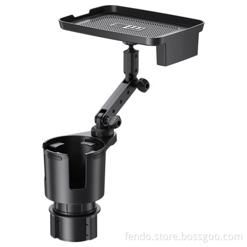 Auto Drink Coffee Cup Phone Holder with Adjustable Car Folding Table and Food Tray